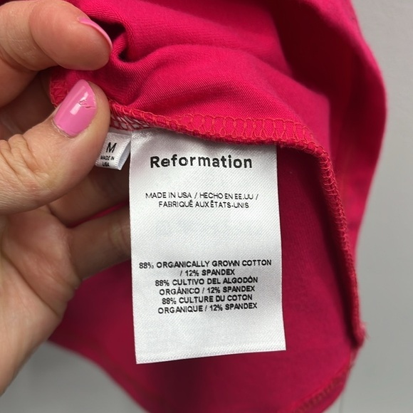 Reformation Tyra Knit Corvette Pink Barbiecore Sleeveless Maxi Dress Womens M - Picture 8 of 13